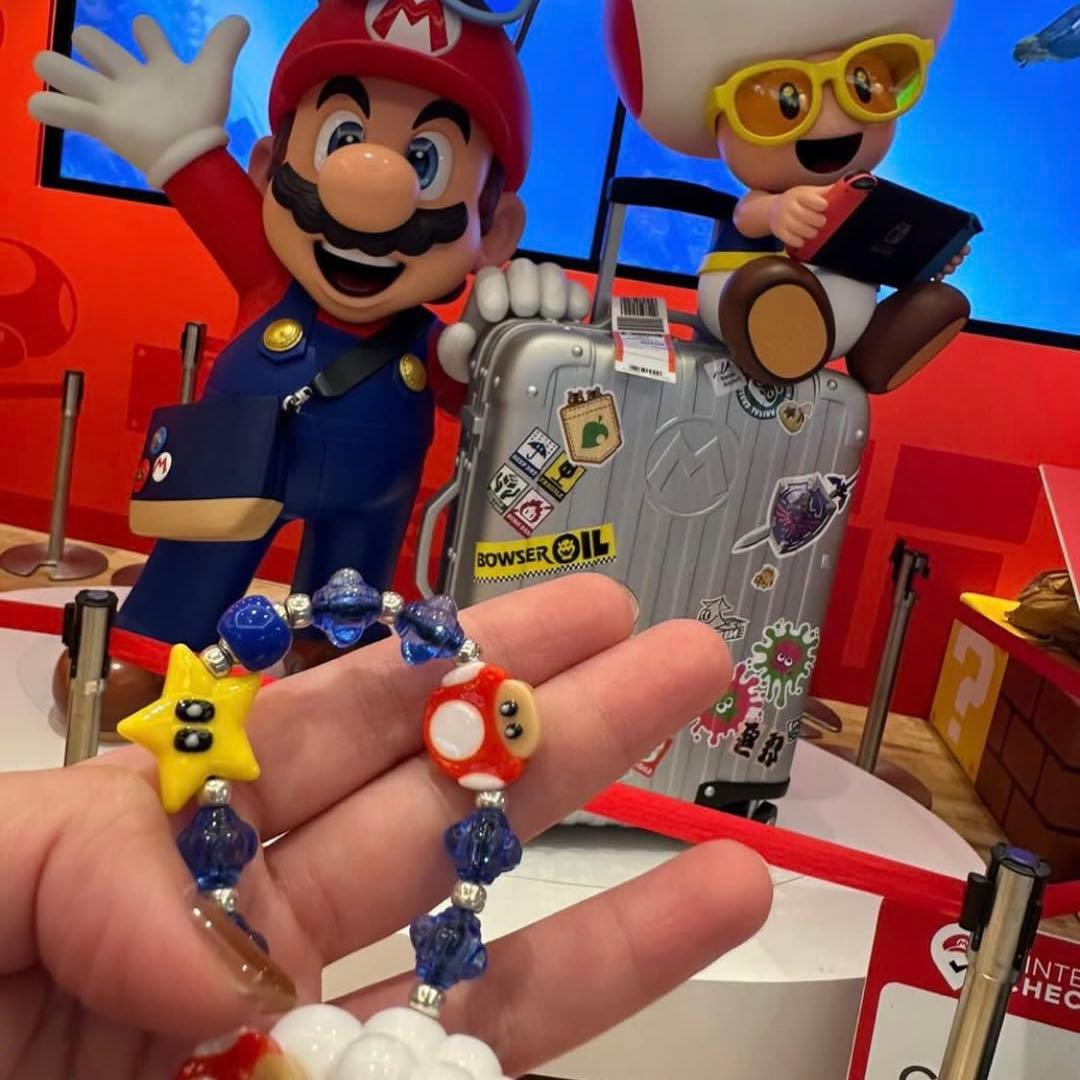 即購入可❣️大人気❣️string ting 任天堂 マリオ スター 雲 ストラップ