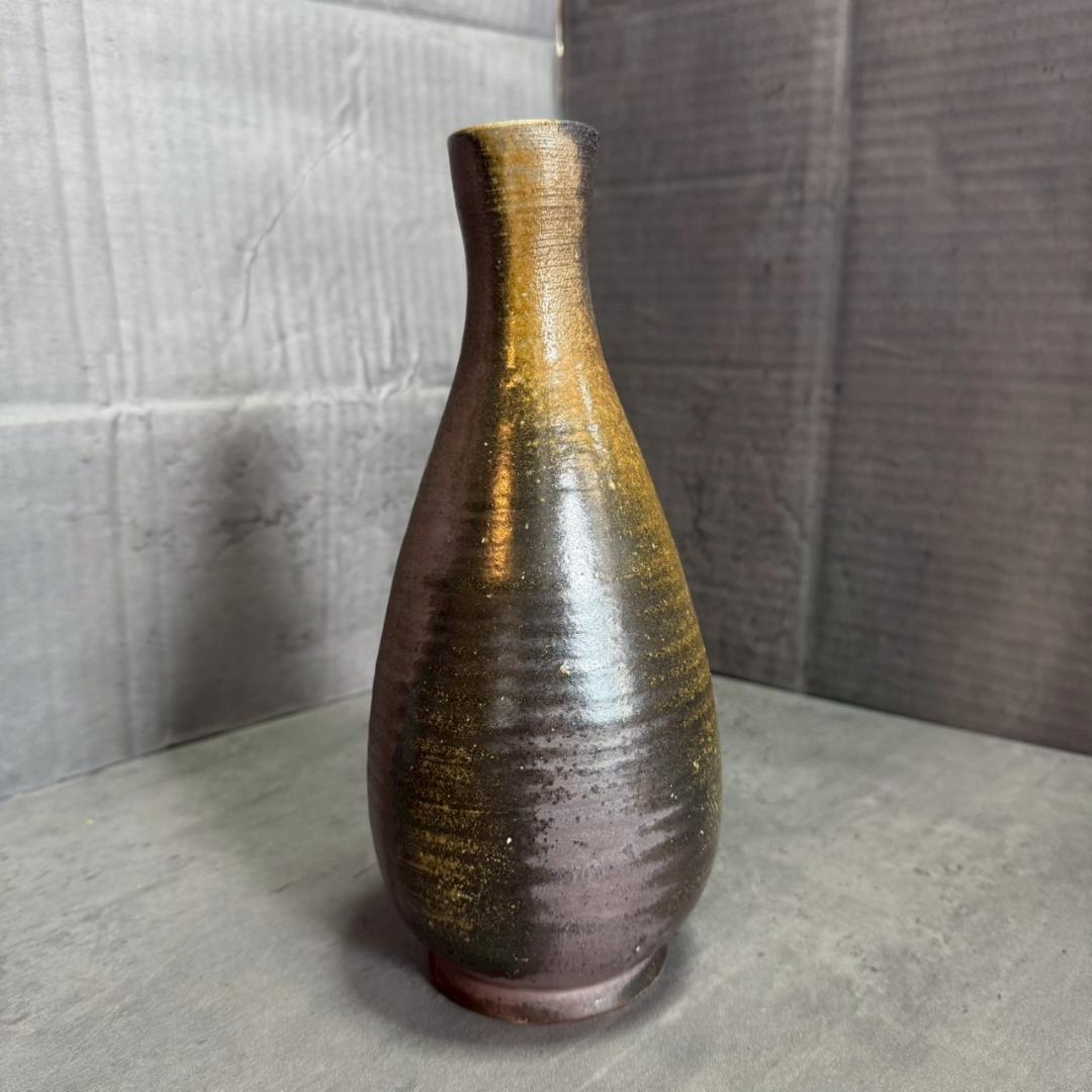 備前焼 矢部篤郎 一輪挿し 花入 共箱・共布・略歴付き 人気作家