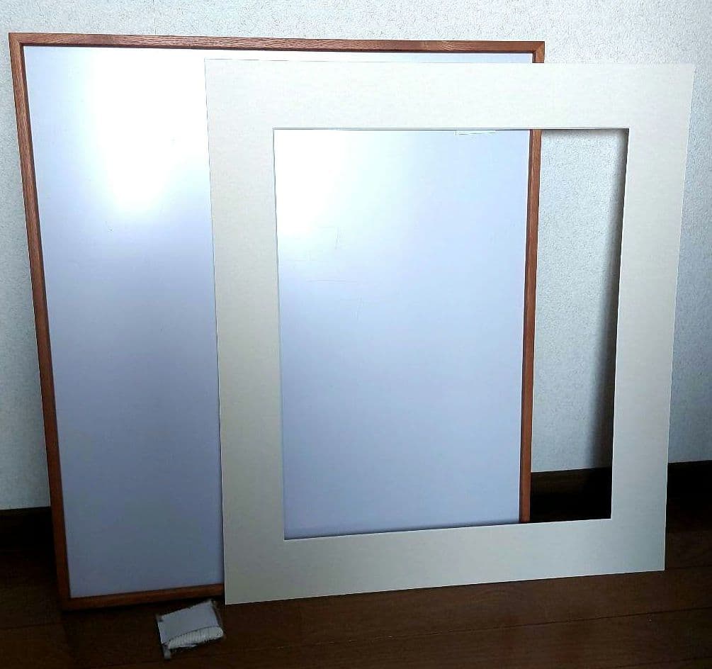 即日発送　新品未使用 　額縁　F10サイズ 　水彩画　展示用　オーク色