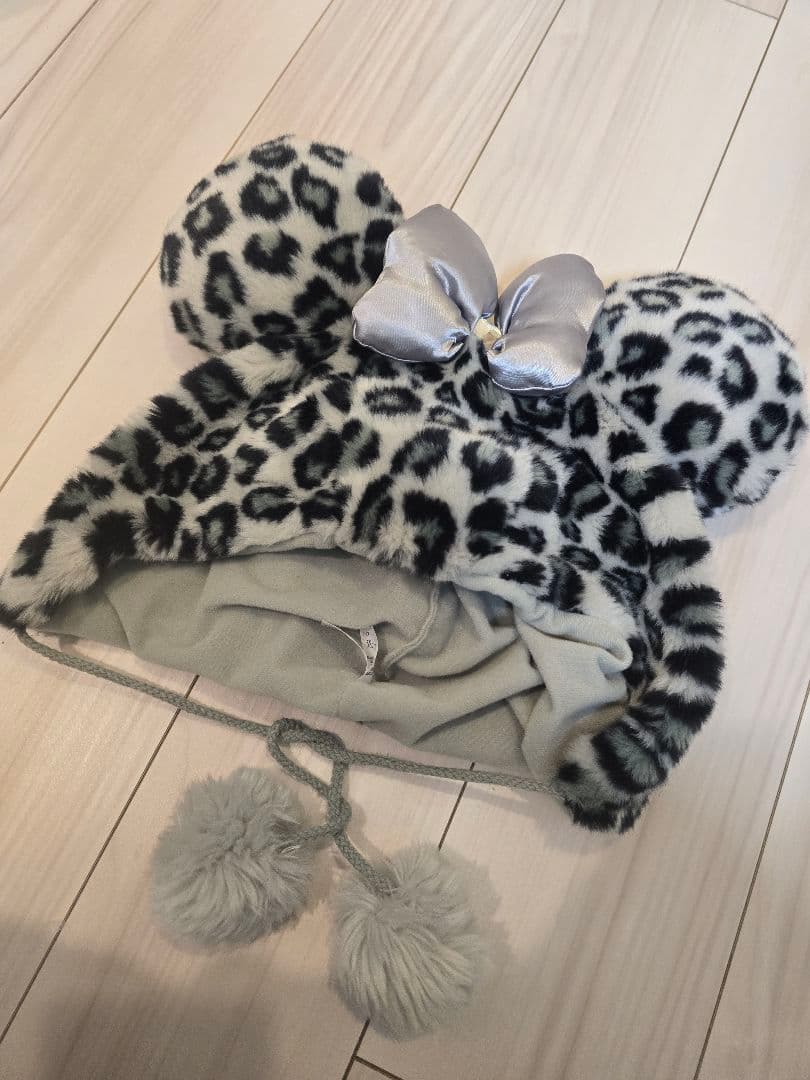 ディズニーファンキャップ ヒョウ柄 グレー