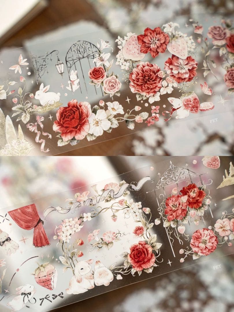 ⭐️SALE⭐️Hoshi奶芙《林莓花眠》海外マスキングテープ　マステ 【2677】