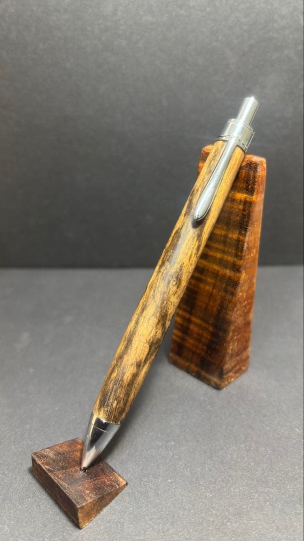 ［ 黒柿　孔雀杢 ］　木軸ペン　木軸　シャーペン　木軸シャーペン　黒柿孔雀杢