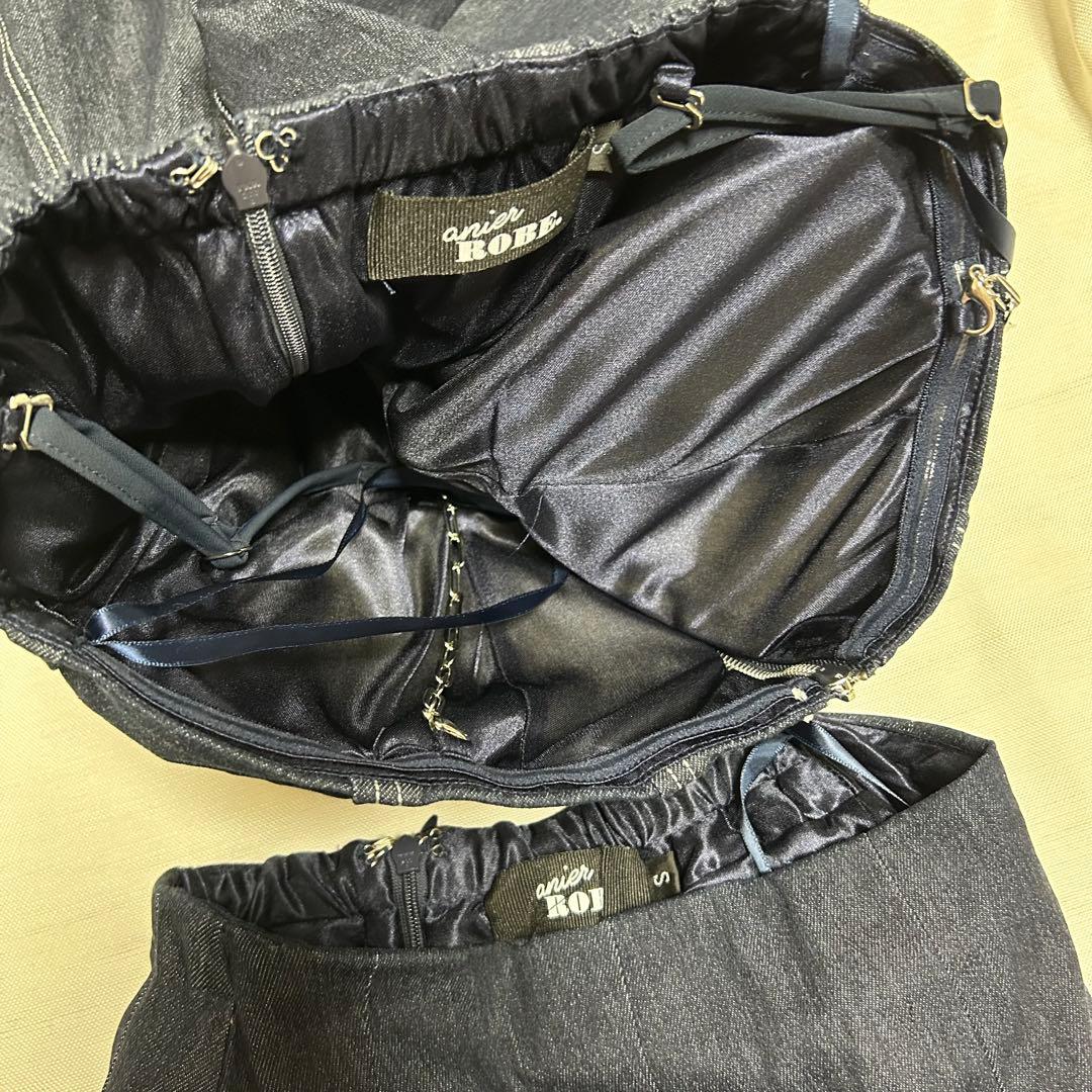 Micha 　　　デニムナイトドレス ジッパー付き フレア