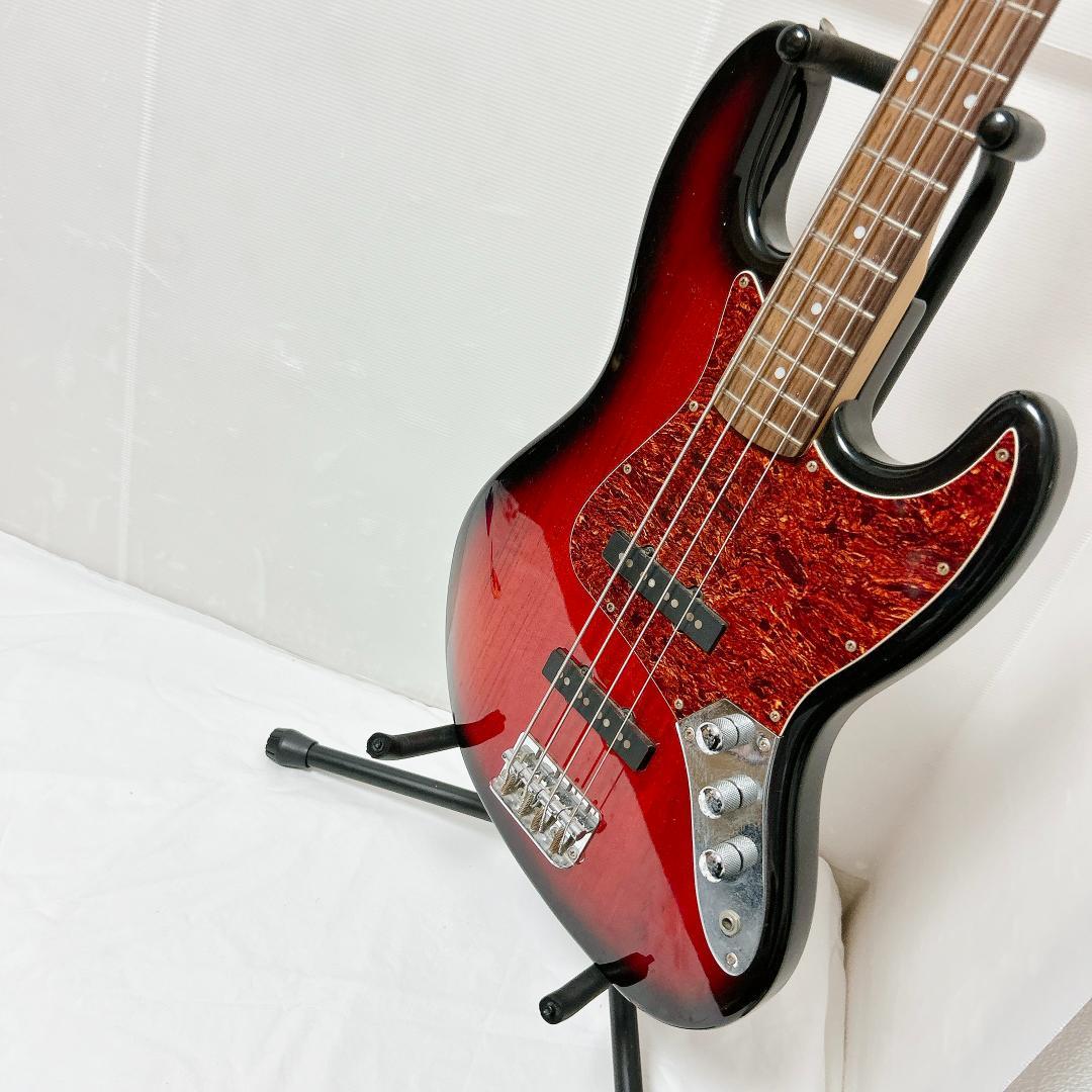 美品 Squier スクワイヤー ジャズベース ジャズベ 赤 レッド
