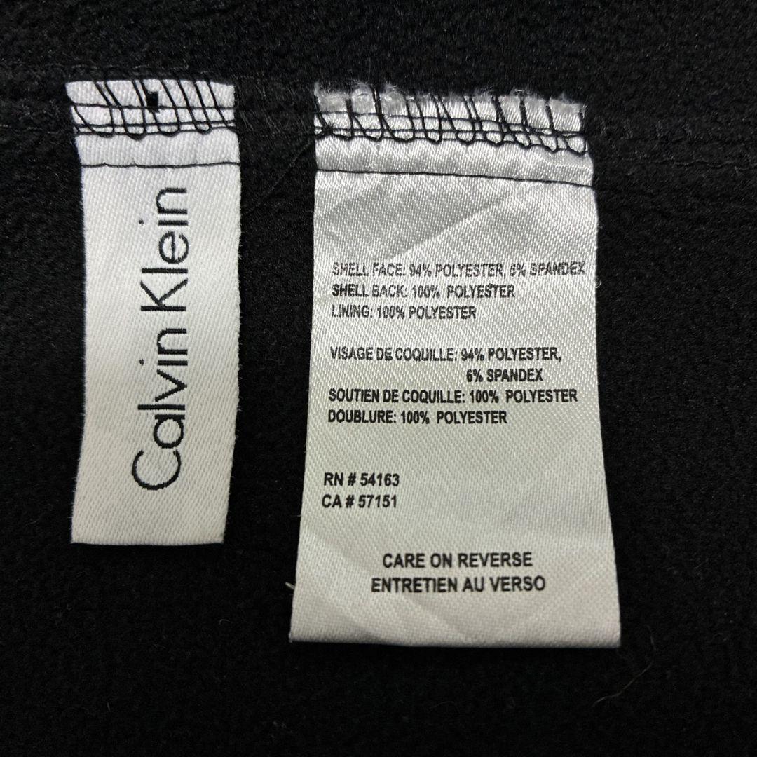 美品✨カルバンクライン ソフトシェルジャケット ロゴ 裏地フリース 黒 2XL