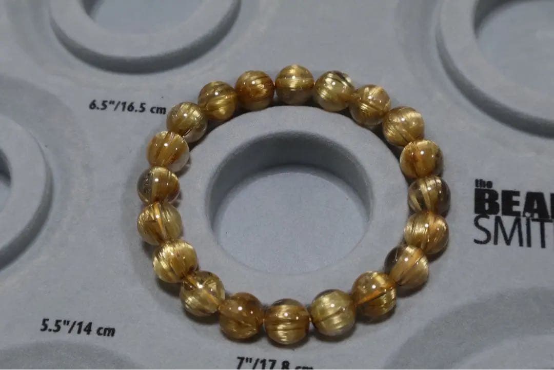 高品質 キャッツアイルチルクォーツ ブレスレット 10mm