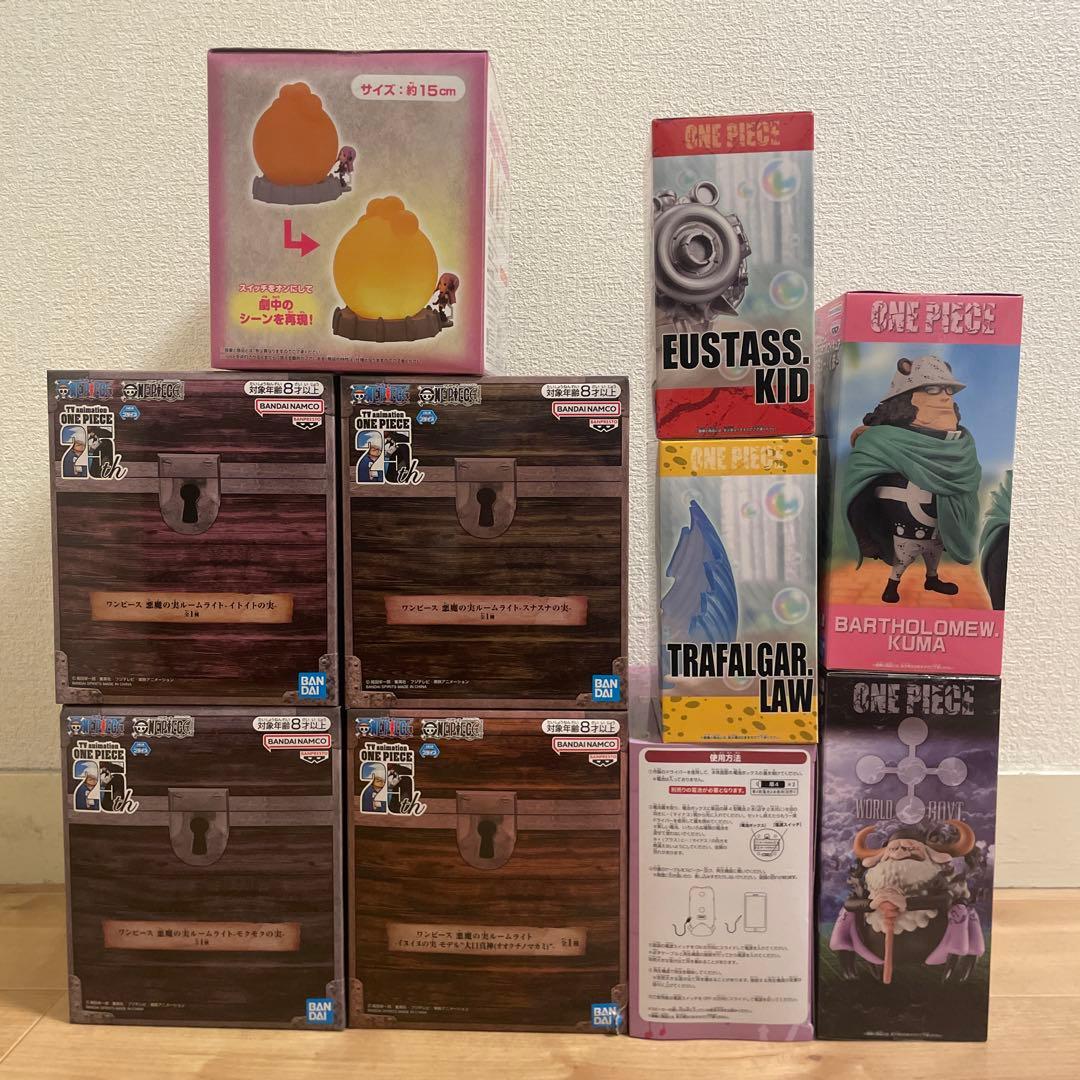 ワンピース ワールドコレクタブルフィギュア/ルームライト プライズ 10点