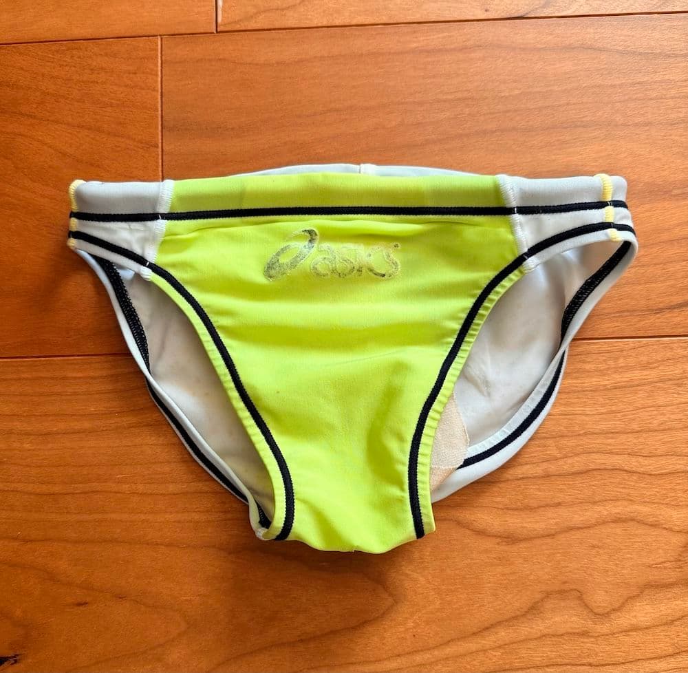 asics 水がはじけるP2 蛍光イエロー×ホワイト 3S 競パン 競泳水着