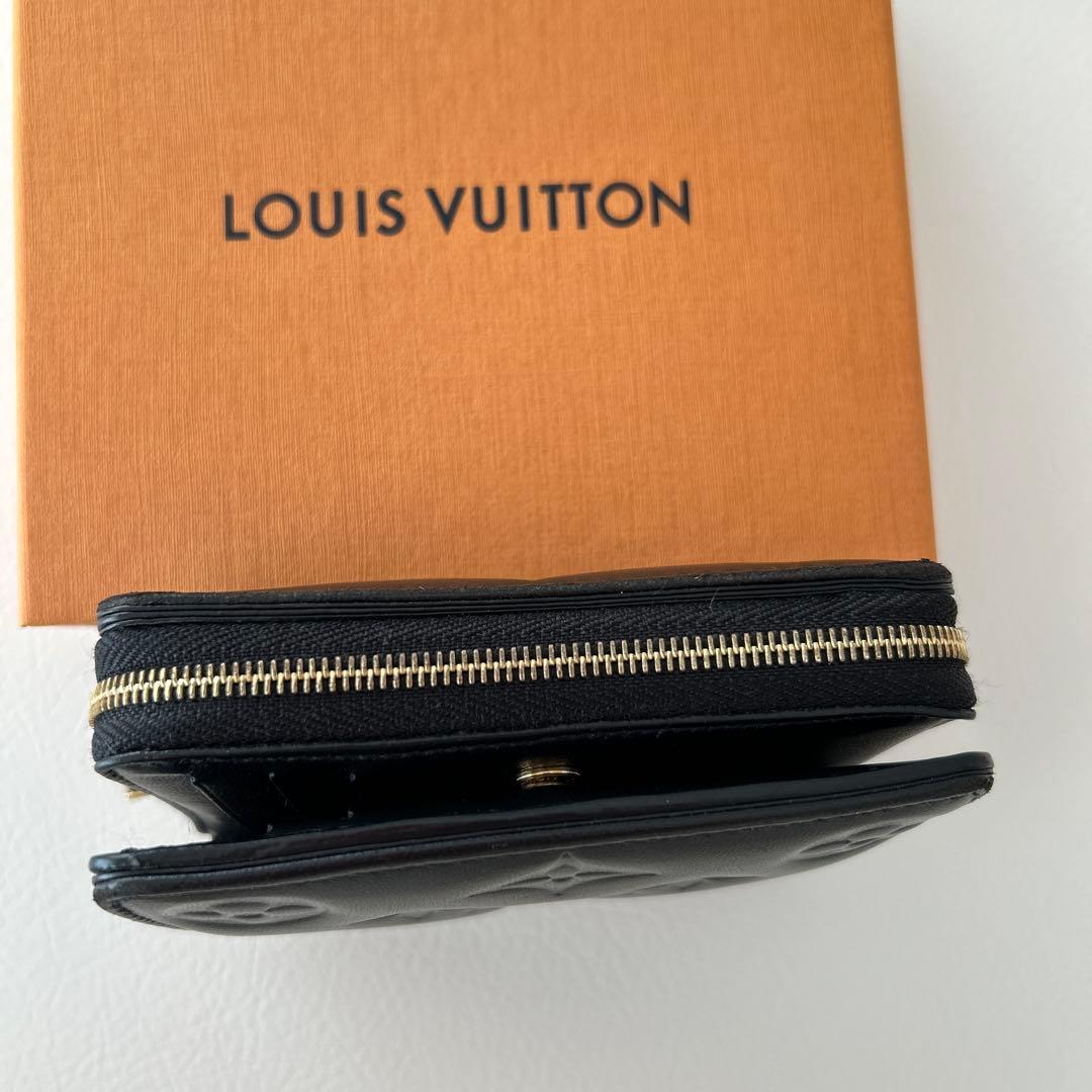 ルイヴィトン　ポルトフォイユルー　ノワール　黒　ラムレザー