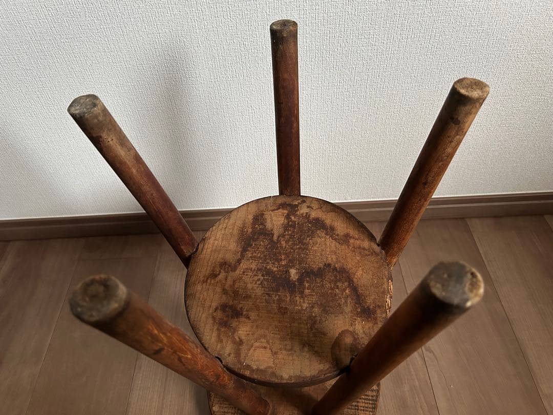 t*5様 希少　5本脚　スツール　丸椅子　アンティーク　レトロ　ヴィンテージ　チ