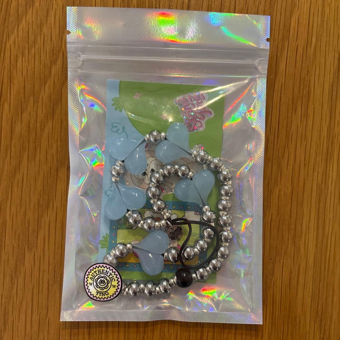 【正規品】String Ting ストリングティング　ストラップ　シルバー　水色