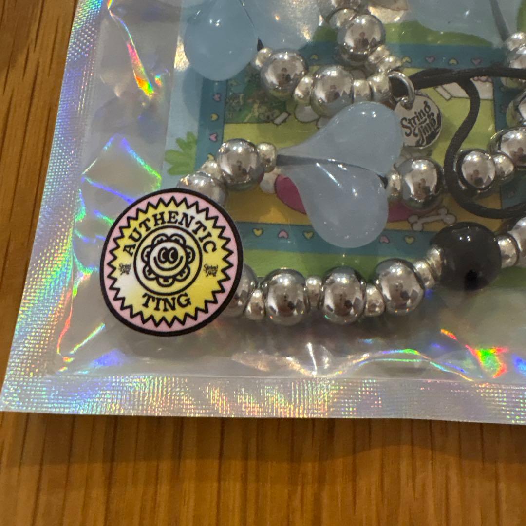 【正規品】String Ting ストリングティング　ストラップ　シルバー　水色