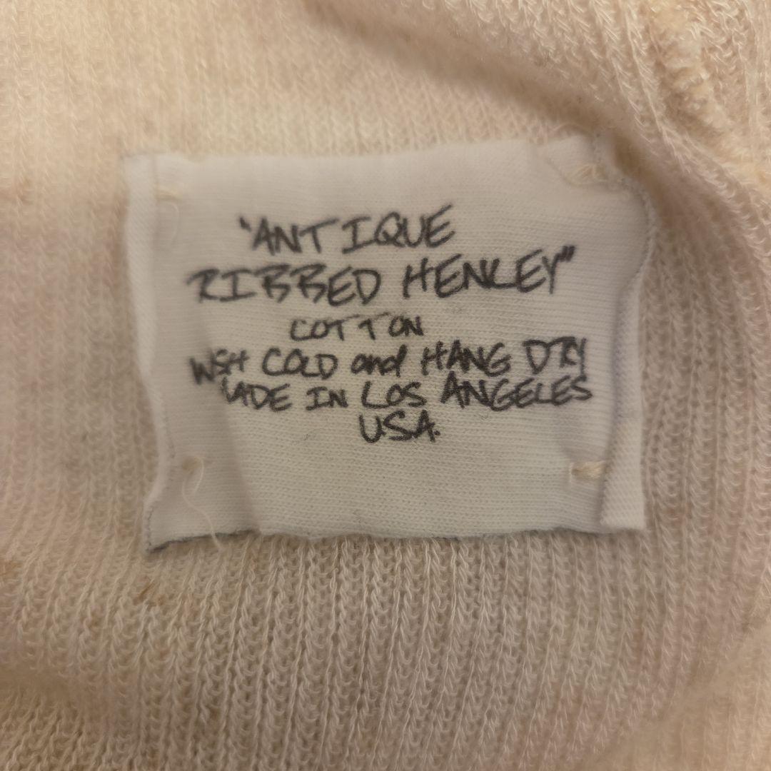 GREGLAUREN アンティークリブ ヘンリーネックカットソー SIZE1