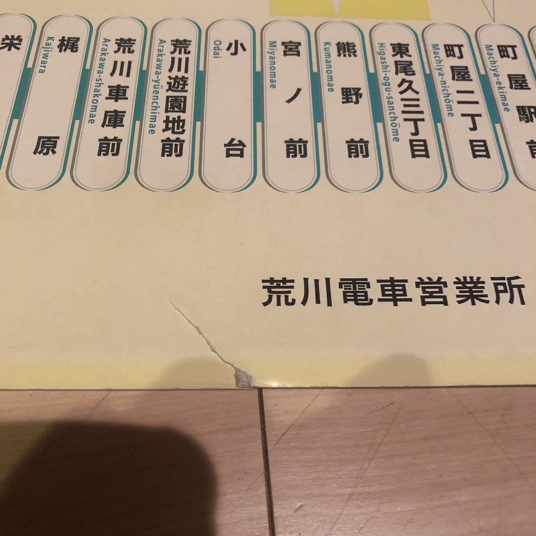 【激レア！】都電荒川線路線図　& 都電荒川線吊革