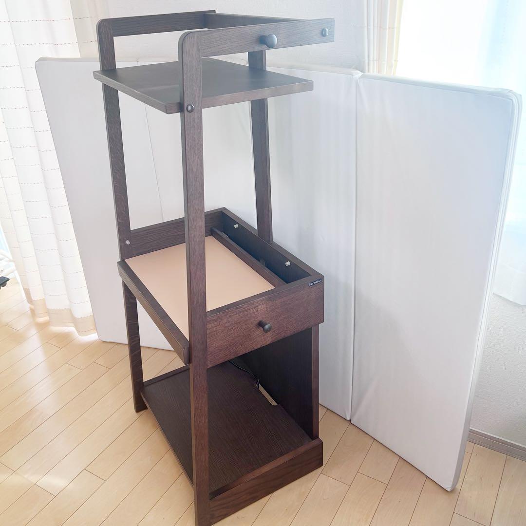 karimoku カリモク　パソコンラック パソコンデスク　オーク　コンセント6