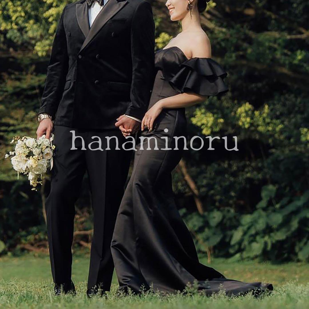 前撮り　お色直し　披露宴　結婚式　二次会　ドレス　黒　街撮り　フォト　パーティー