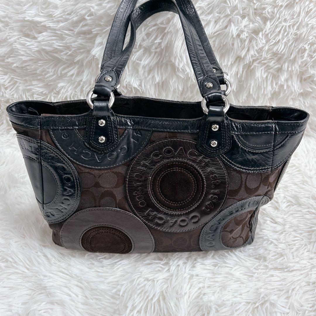✨イチイ✨COACH コーチ ハンドバッグ シグネチャー パッチワーク