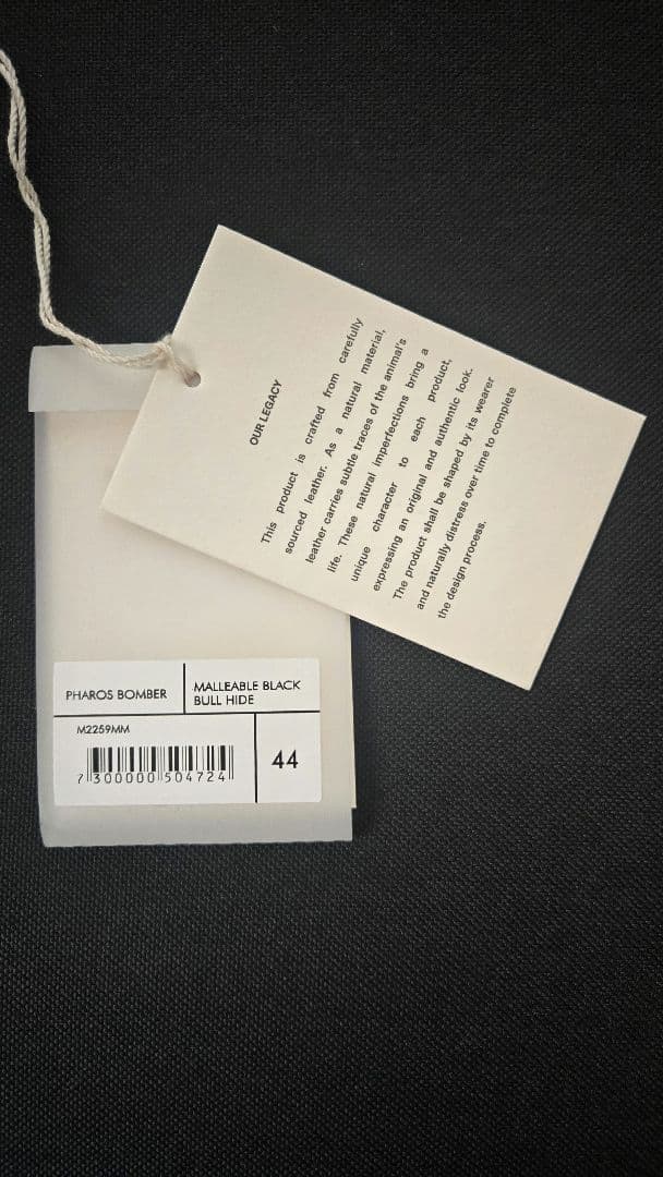 れ*お様 OUR LEGACY PHAROS BOMBER Black 44