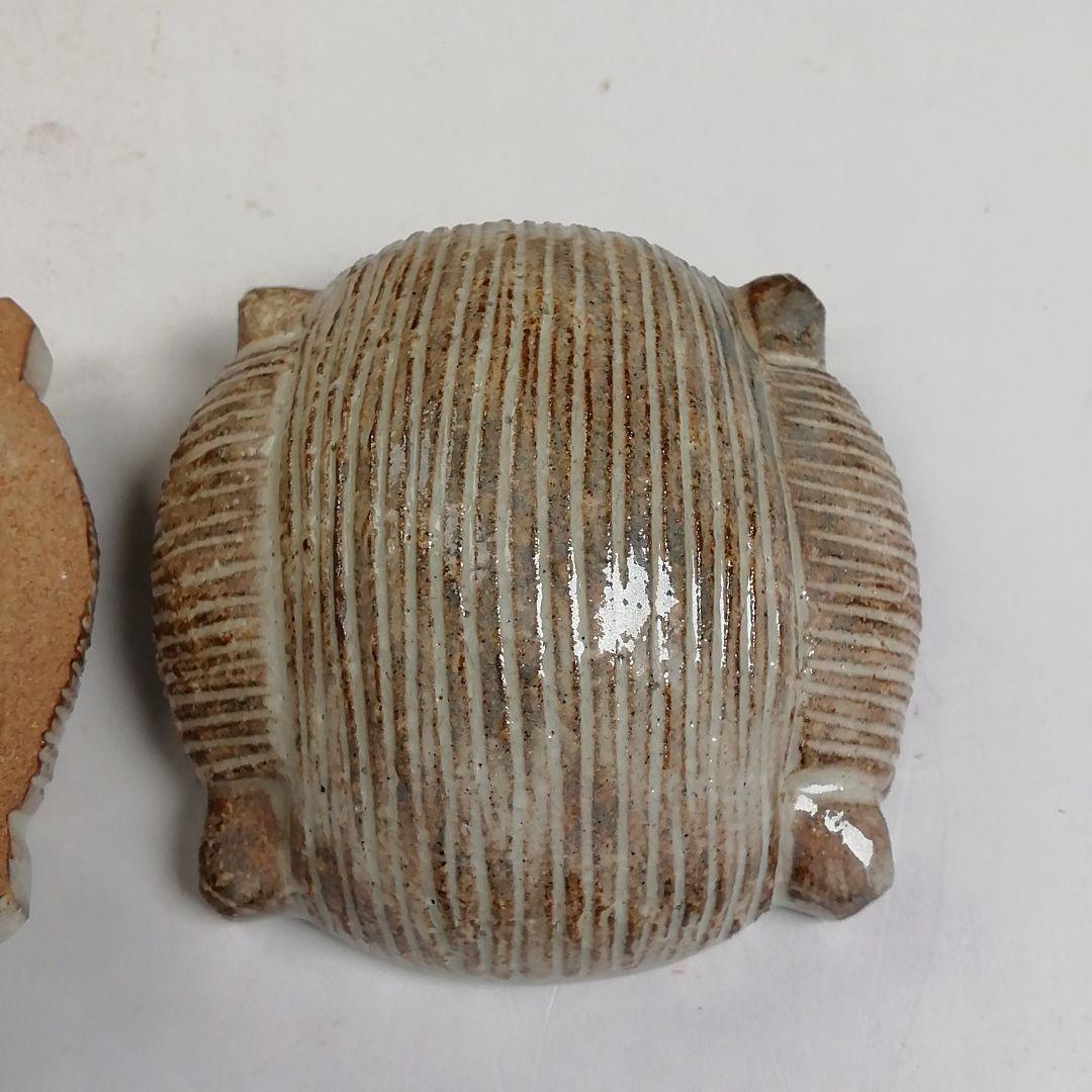 Ｗ９６　香合　『萩　糸巻　香合』『十二代　田原陶兵衛 造』　共箱　茶道具