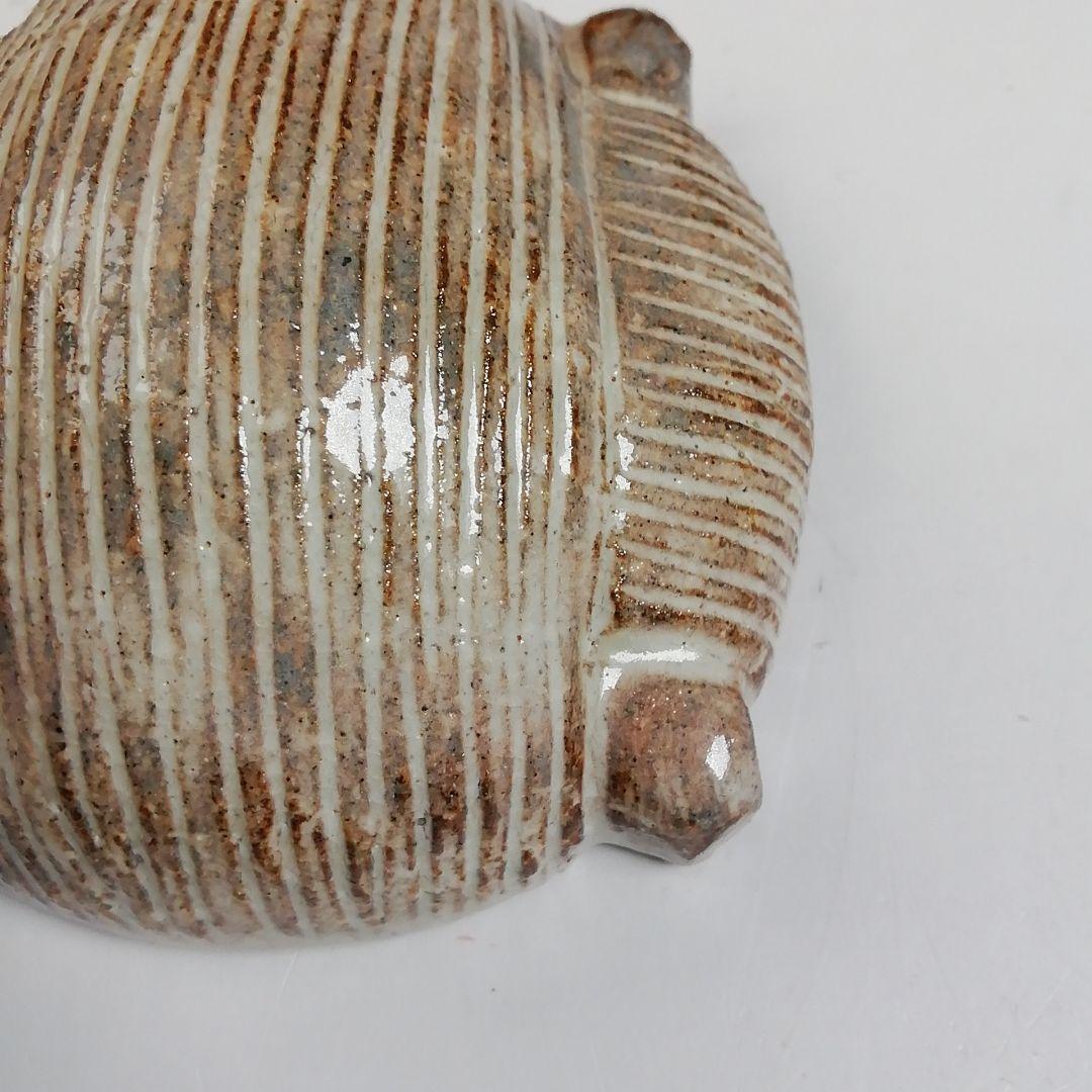 Ｗ９６　香合　『萩　糸巻　香合』『十二代　田原陶兵衛 造』　共箱　茶道具