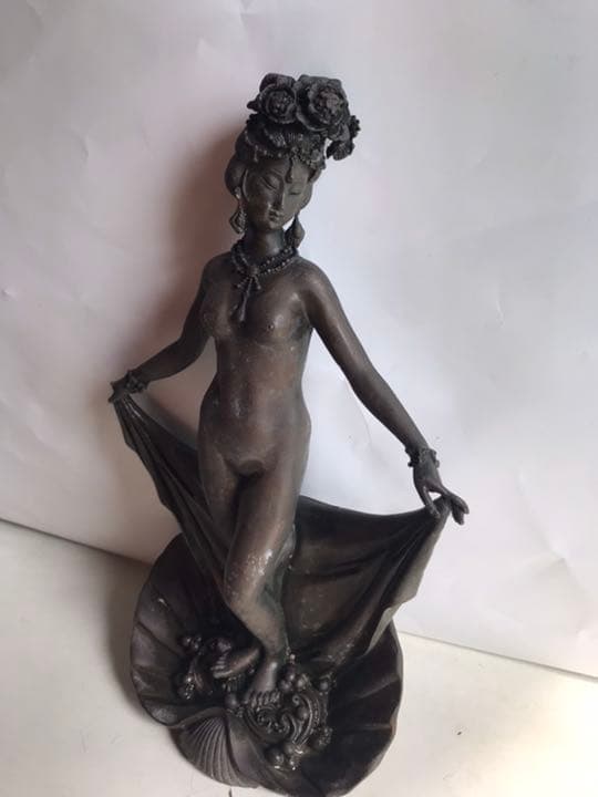 古美術品，極細工，人形擺件，高29cm，重約2500克