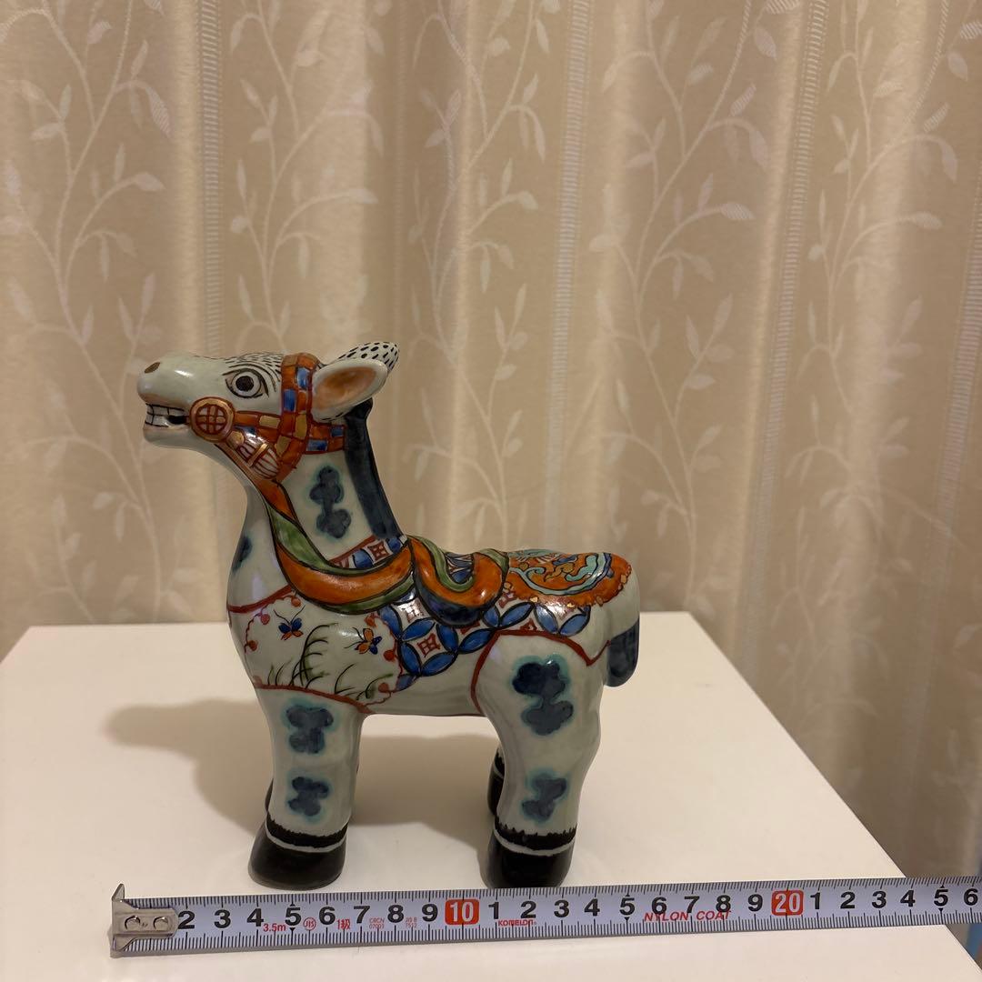有田焼　円左エ門窯　午(馬)置物 高さ約17cm