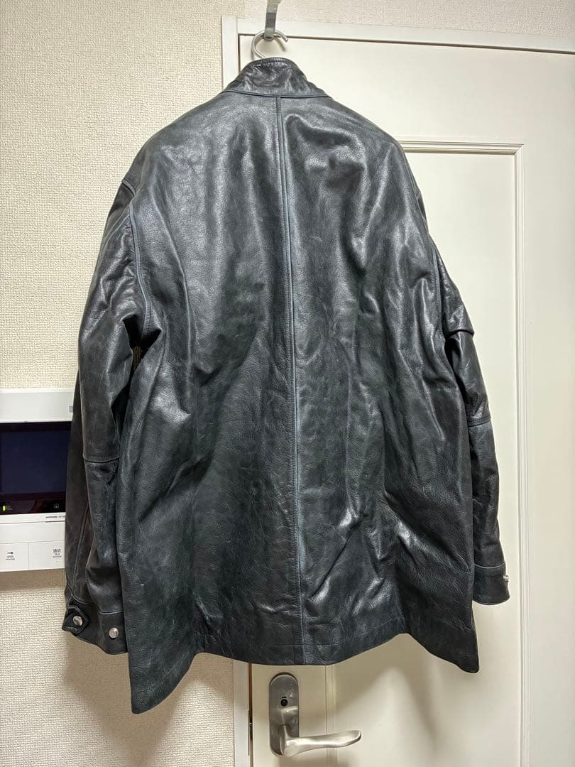 メゾンスペシャル バッファロー レザー ドレス オーバー ショート モッズコート