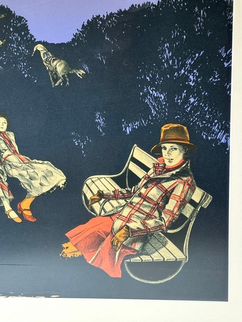 真作池田満寿夫 「ふくろう」 /リトグラフ限定100部