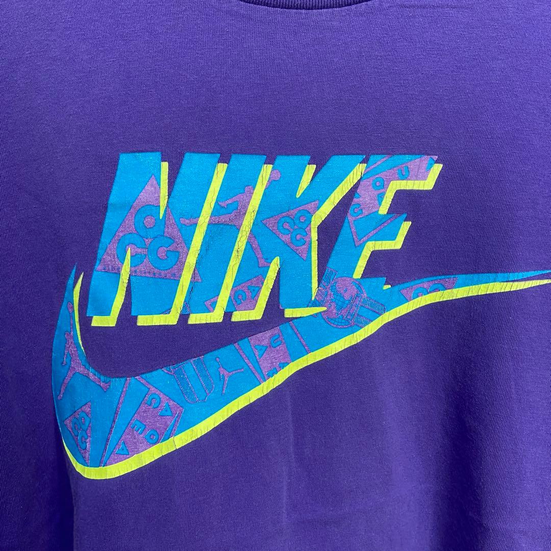 大橋太一 90s☆USA製☆NIKE☆ロゴTシャツ☆銀タグ☆ACG☆アクア