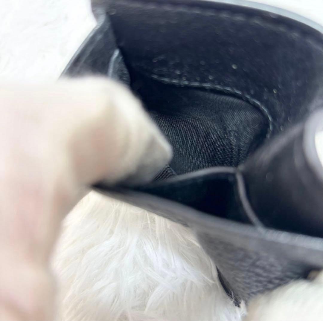 ✨付属品完備✨ プラダ ヴィッテロダイノ シボ 革 レター型 三つ折り財布 黒