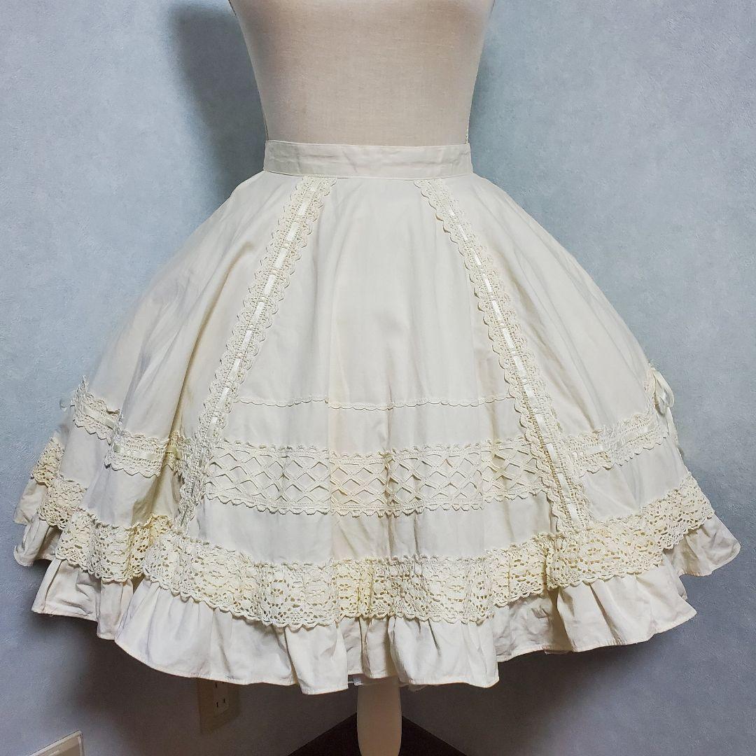 希少 BABY, コルセットスカート 生成 アイボリー