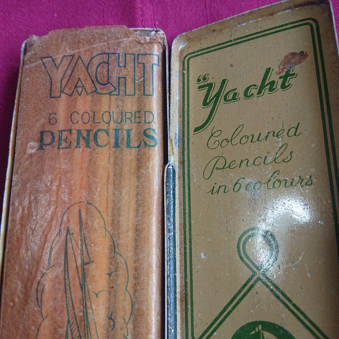 1920年製超希少ヴィンテージヨット鉛筆ブリキ箱入Yacht Pencils
