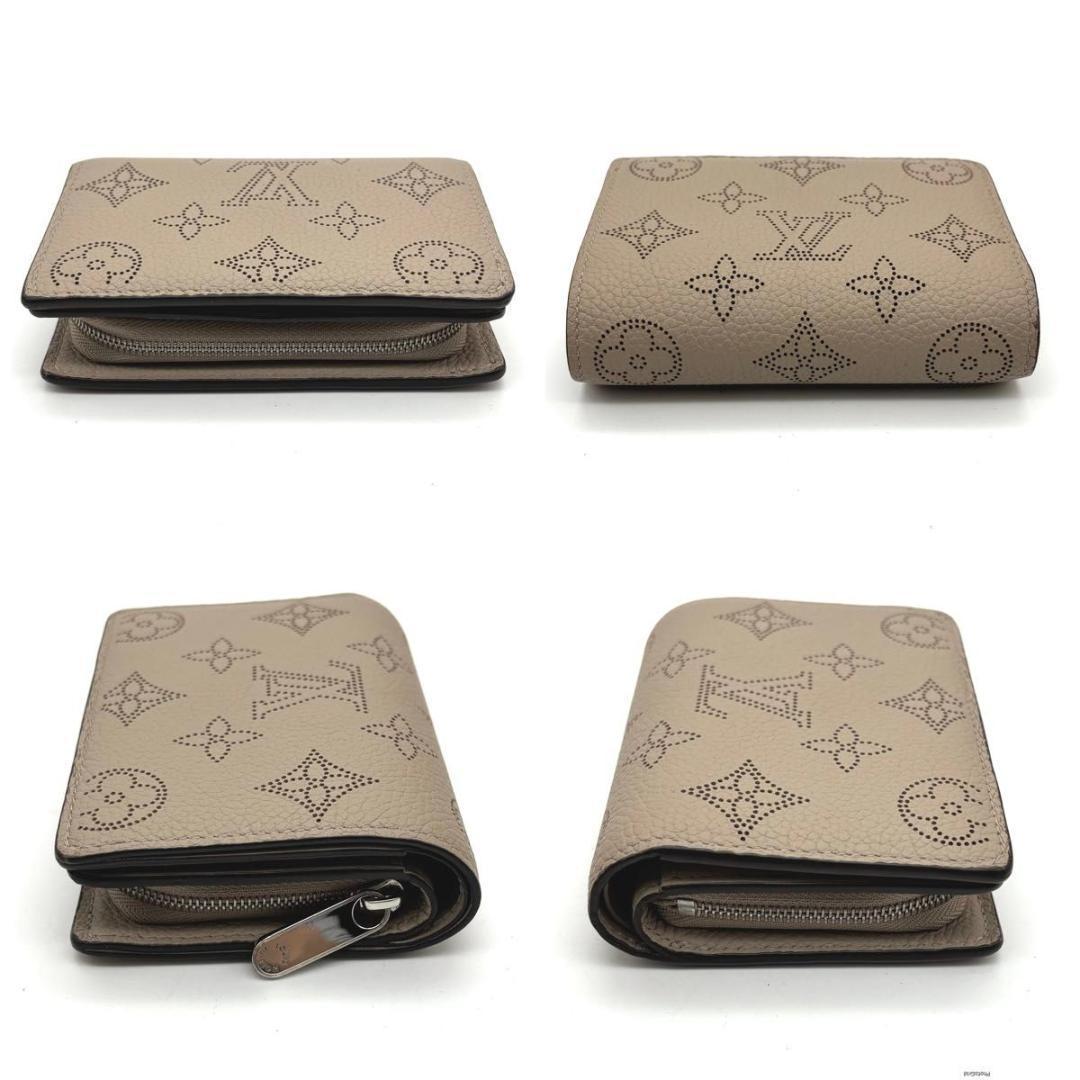 【新型】ルイヴィトン マヒナ ポルトフォイユ クレア 二つ折り財布 ベージュ