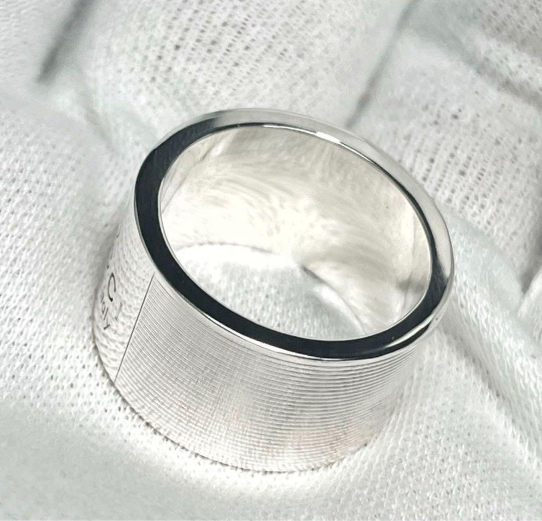 美品　GUCCI 指輪　ロゴワイドリング　15号