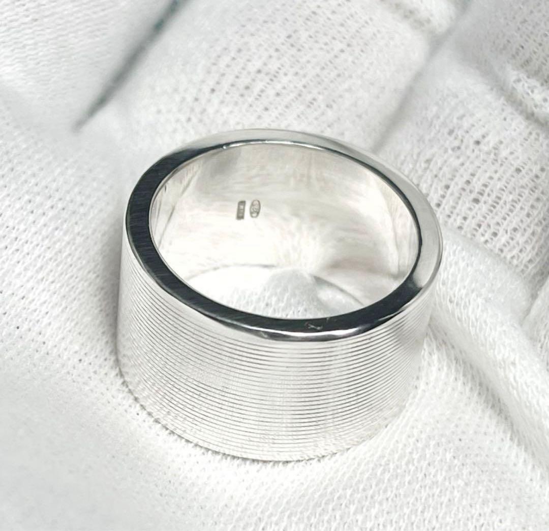 美品　GUCCI 指輪　ロゴワイドリング　15号