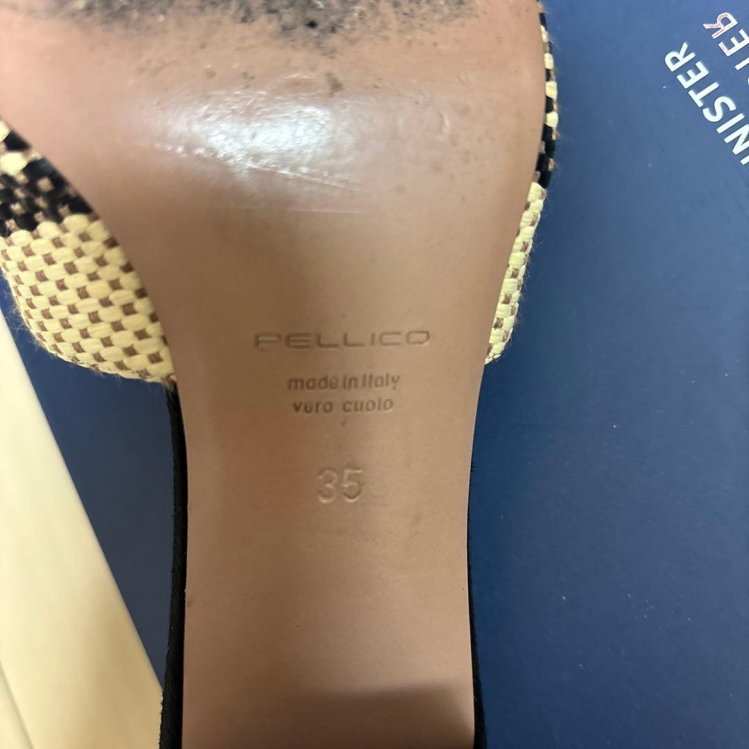 PELLICO 編み込みオープントゥミュール　サンダル