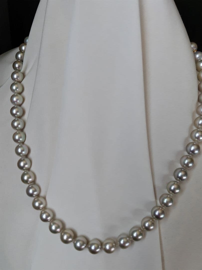 アコヤ真珠シルバーグレーの、3WAYネックレス