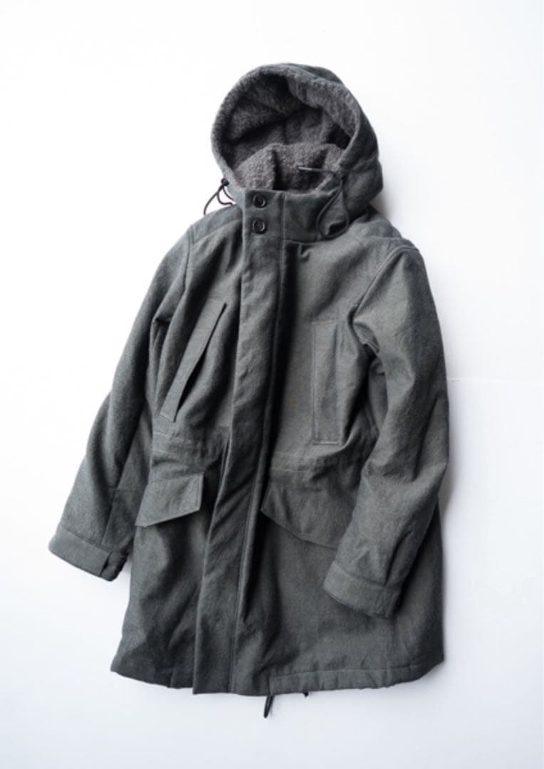 山内 裏ボア ミリタリーコート サイズ3 グレー 美品