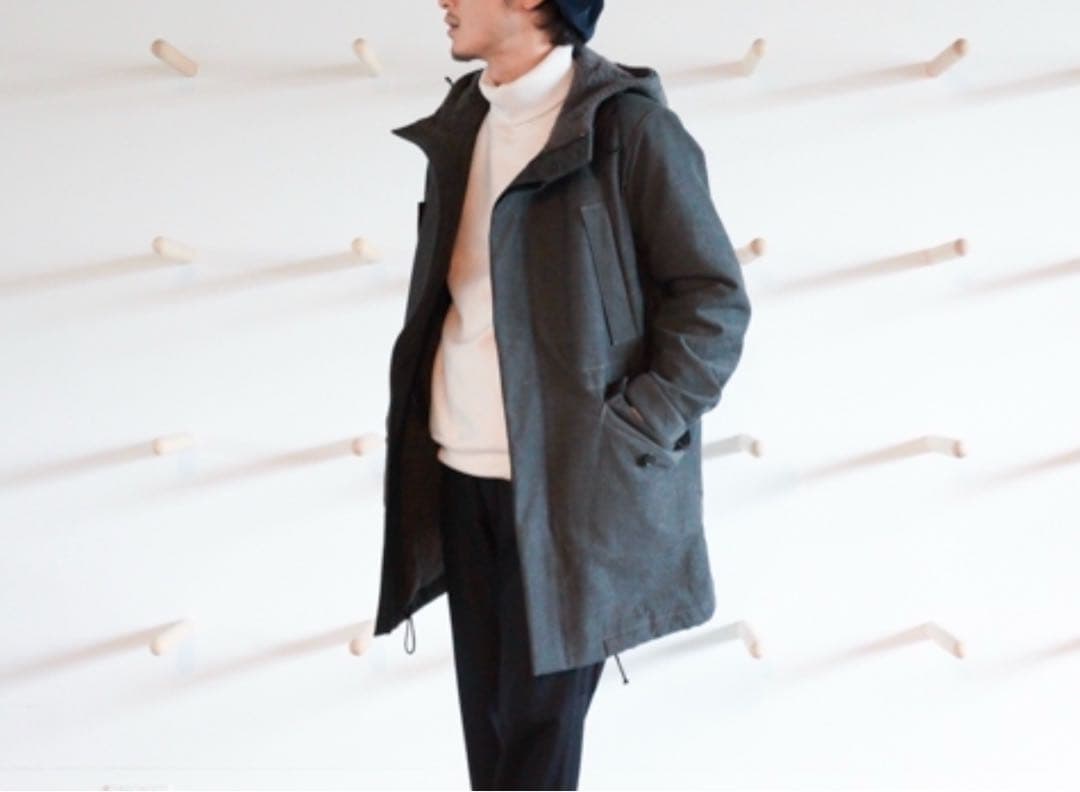 山内 裏ボア ミリタリーコート サイズ3 グレー 美品