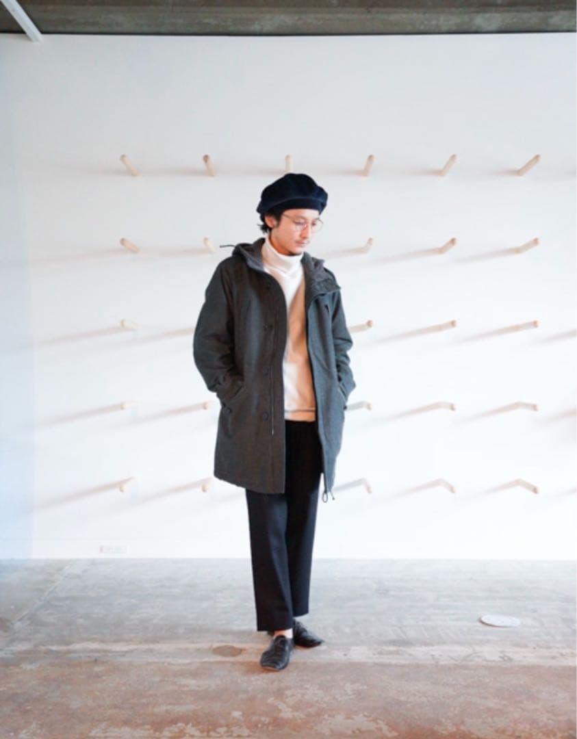 山内 裏ボア ミリタリーコート サイズ3 グレー 美品