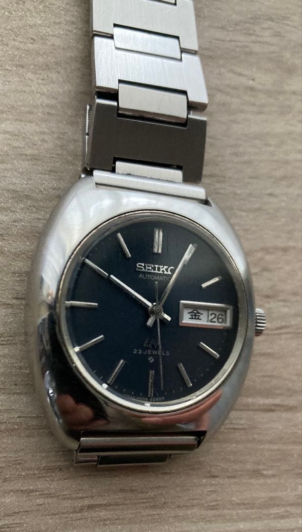 セイコーロードマチック23石 ネイビー文字盤　5606-6000