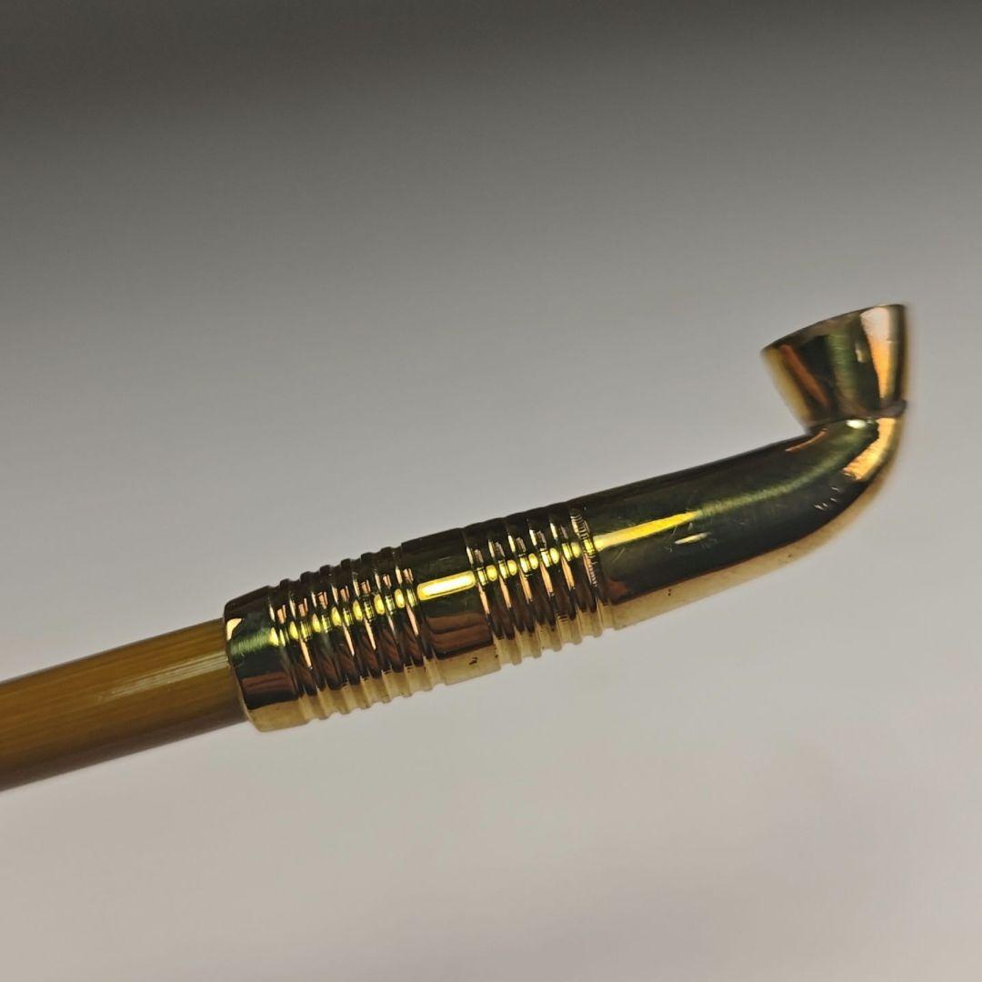 ウ307 煙管『金工師　木村清斎作』『吸江斎好　煙管　キセル　真鍮製　共箱』茶道