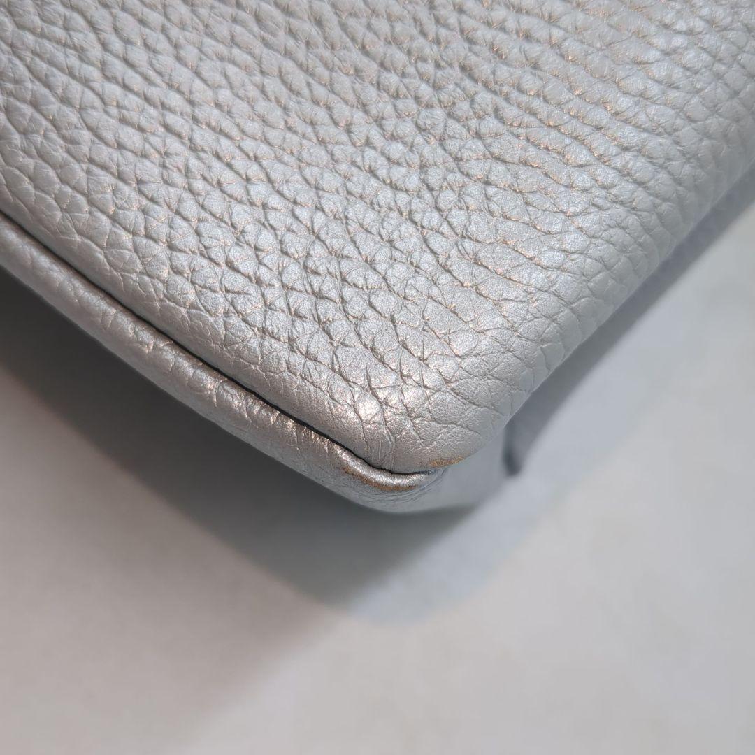 未使用級　ATAO 2way ショルダーバッグ エルヴィ シルバー　大きいサイズ