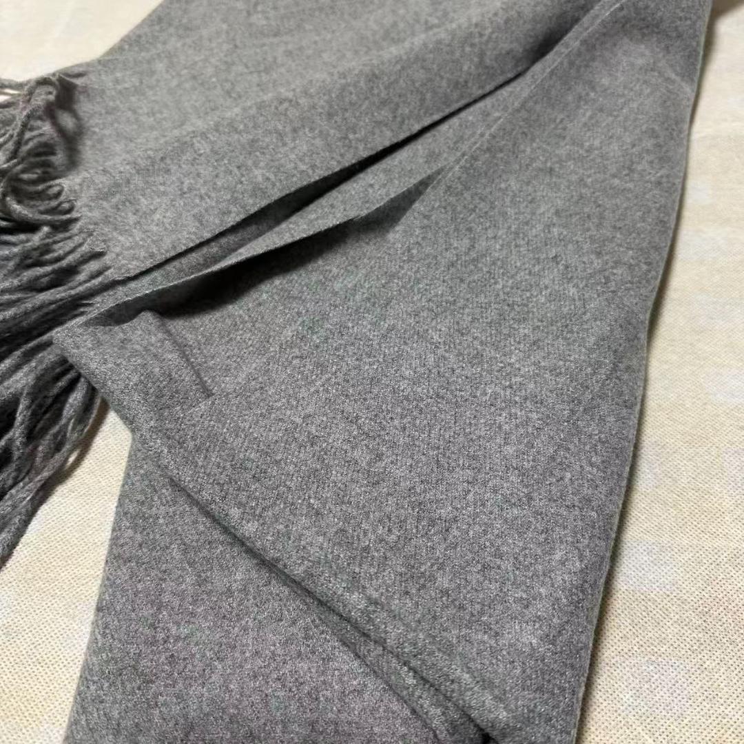 y*1様 ジョンストンズ カシミア 大判 グレー ストール マフラー