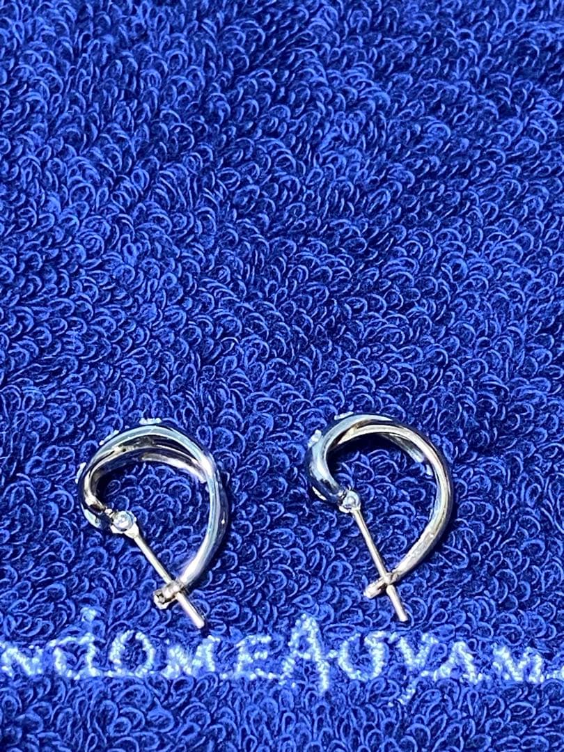 VENDOME AOYAMA　K18YG　PT900 ダイヤ　フープ　ピアス