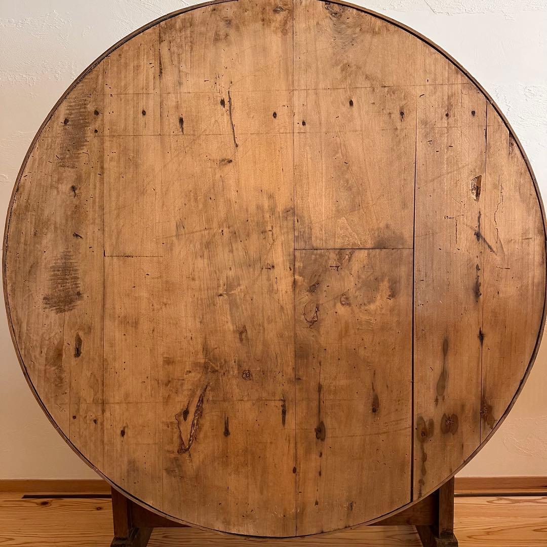 アンティーク　ワインテーブル　テイスティング　フランス　ヴィンテージ　ラウンド