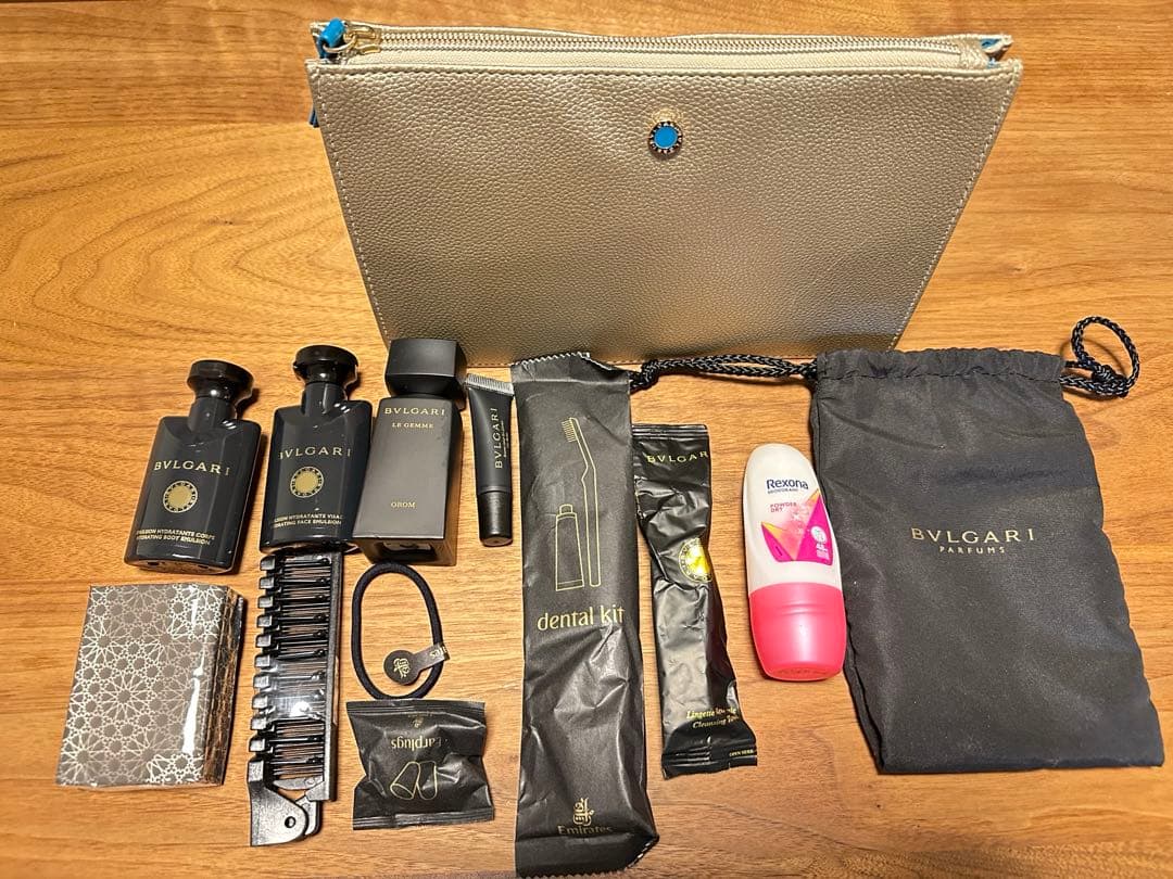 「ブルガリx エミレーツ航空」 ファーストクラス 香水 ポーチ