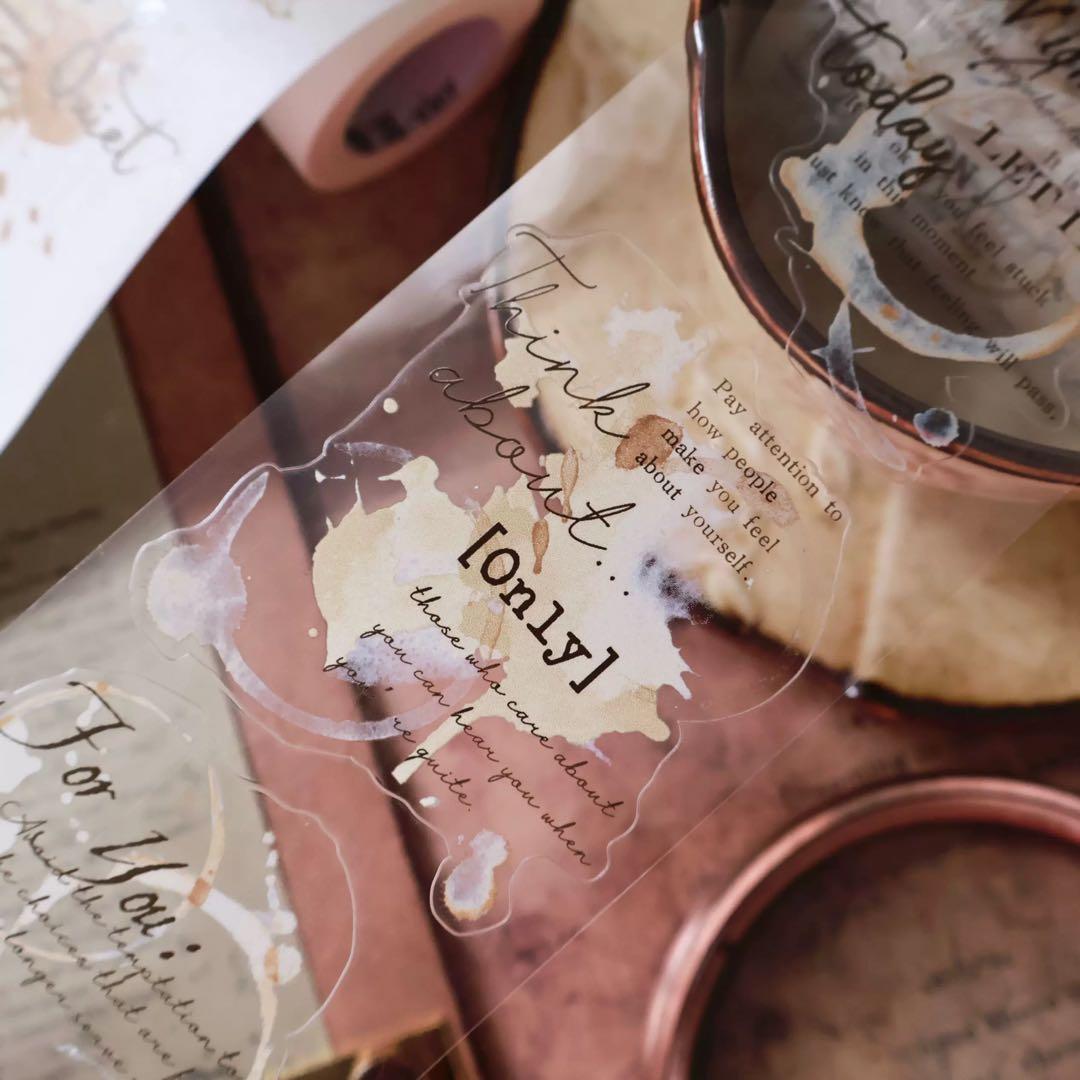 壹洱原创《咖啡渍》海外マスキングテープ　マステ 【2556】