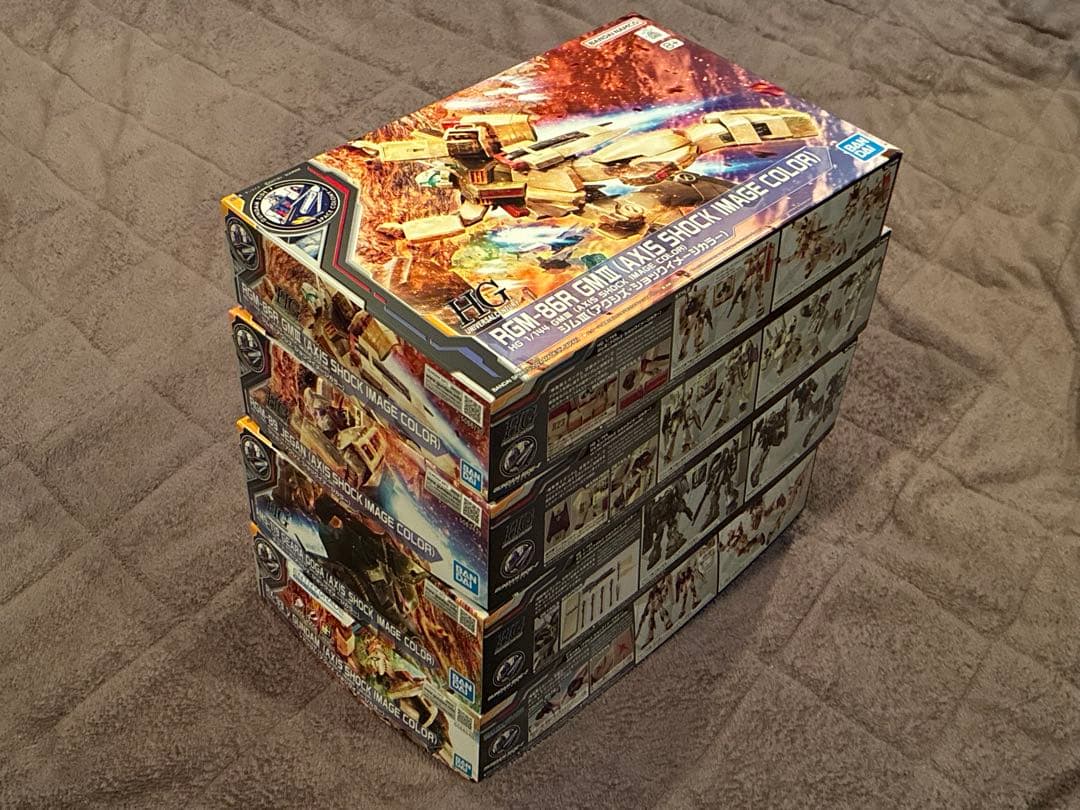 HG&EG ジムⅢ、ジェガン、ギラドーガ、νガンダム AXIS SHOCK 4体