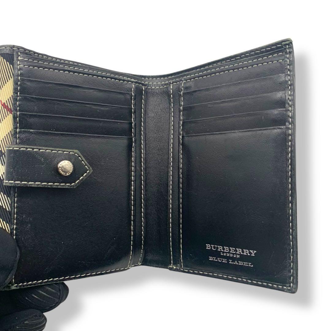 Burberry Blue Label チェック柄 二つ折り財布